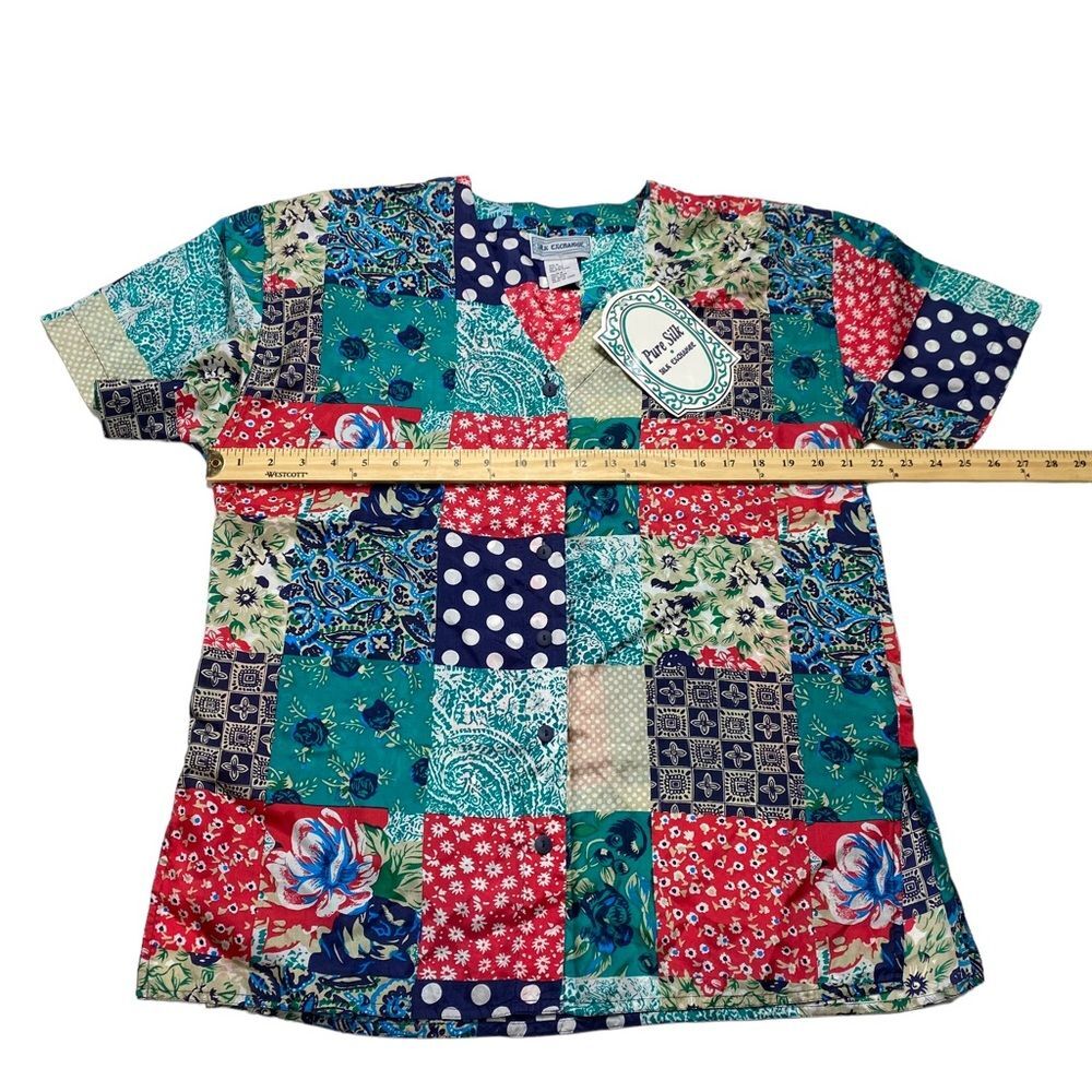 Vintage Silk Exchange Patchwork Print Bohemian Si… - image 9